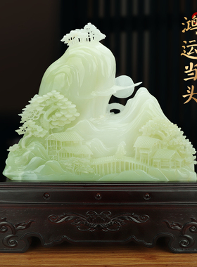 天然山河创意商务礼品摆件