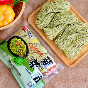望乡菠菜面400g*6袋快熟面湿面蔬菜面火锅面筋道半干挂面面条包邮