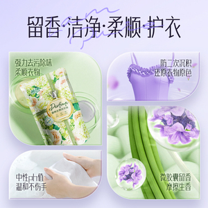 家庭装500g洗衣液香氛去渍清洗液发深层洁净柔顺护衣补充袋装