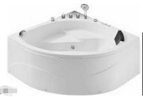 (AND HOT) Farnsa Acrylic Triangle Arc Fan Surf White Massage Bathtub