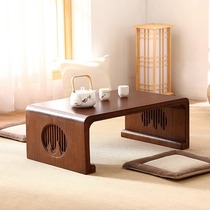 Exhibition Van Solid Wood Tatami Tatami Tea Table Day Style Floating Window Table Small Tea Table Country School Table Balcony Small and Dwarf Table Kang
