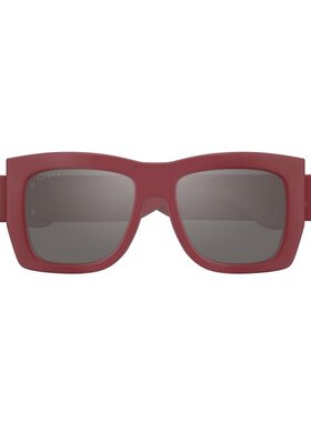 GUCCI 女士眼镜 GG1688S003 SS2025 红色几何框 古驰太阳镜