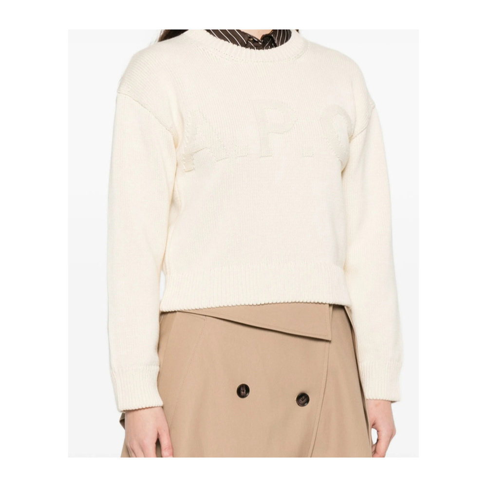 香港直邮A.P.C. 女士针织衫 COGTXF23492AAD SS2026 白色 圆领针,淘宝优惠券,粉丝福利购,淘宝优惠卷