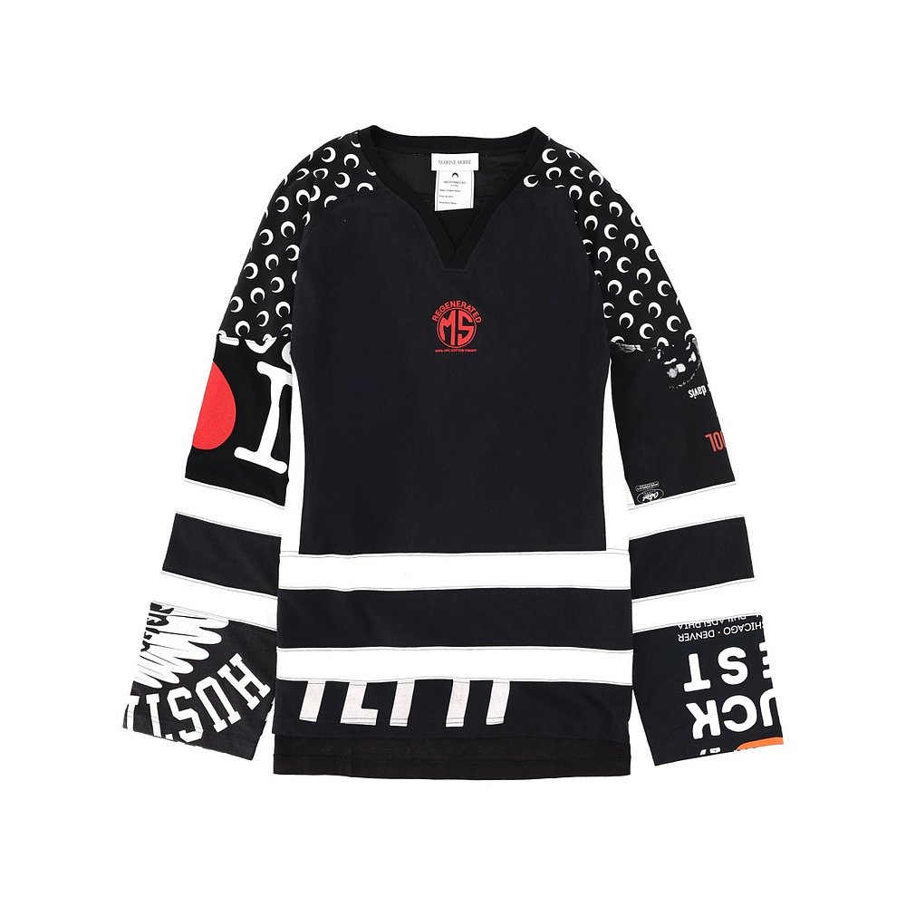 1h可退 香港直邮MARINE SERRE 男士T恤 MTT095AUJER0003BK99 AW20 - 图2