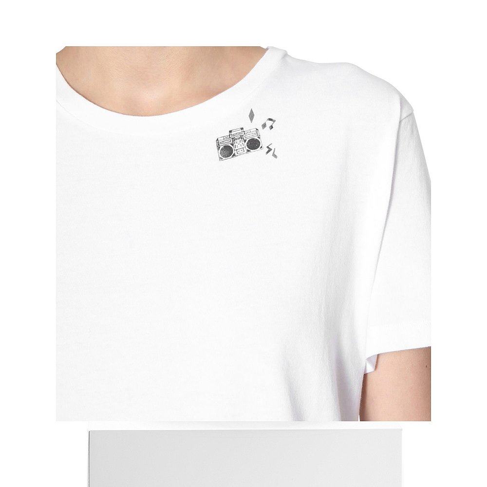 香港直邮圣罗兰女士白色短袖t恤 天猫国际香港直购T恤