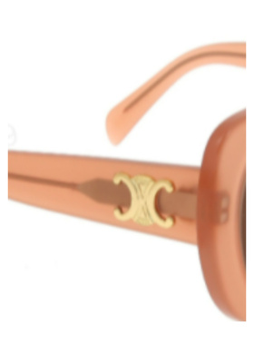 CELINE 女士眼镜 CL40226U74E AW2024 橙色 Triomphe 标牌蝴蝶镜