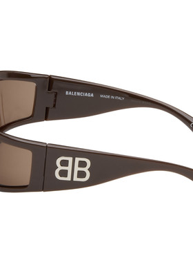 Balenciaga 巴黎世家 男士 棕色 Extreme Sunset 太阳镜 BB0458S0