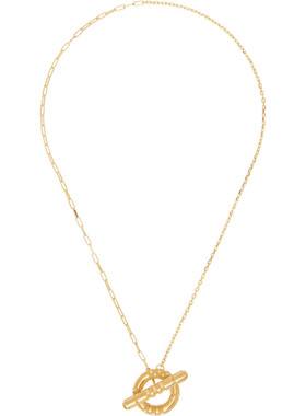 Burberry 巴宝莉 女士 Check Granulation T-Bar 项链 8120233GOL