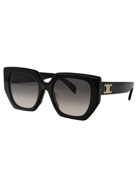 CELINE 女士眼镜 CL40239F01F AW2025 黑色 logo镜腿细节太阳眼镜