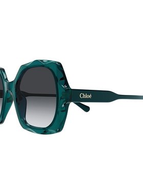 1h可退 CHLOÉ 女士太阳镜 CH0226S008 CO 绿色 全框太阳镜