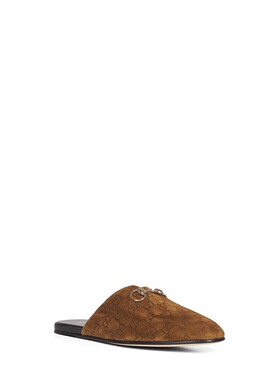 GUCCI 男士凉鞋 850140AAFQV2118 CO 棕色 Men’s brown Sabot wi
