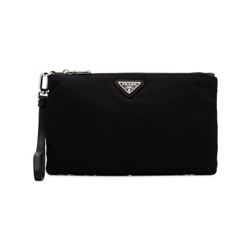 香港直邮prada简约黑色徽标手提包 天猫国际香港直购男士包袋