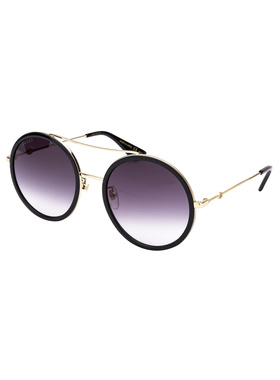 1h可退 GUCCI 女士眼镜 GG0061S001 CO 黑色 GUCCI WOMEN'S GG006