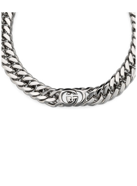 GUCCI 女士手链手镯 837169I46010926 AW2025 银色 锁链项链配饰