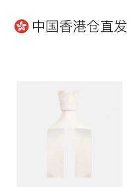 CHARLES JEFFREY LOVERBOY 纯色设计护耳羊驼毛 帽子围巾 白色