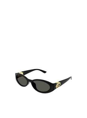 GUCCI 女士眼镜 GG1662SA001 AW2024 黑色 几何框太阳镜