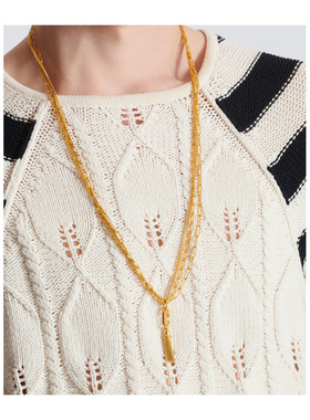 奢淘 Balmain 流苏吊坠项链 男 FM1XA104MBRA链子