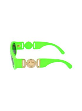 1h可退 潮奢 versace 范思哲 女士 FLUO 绿色尼龙太阳眼镜 0VE436
