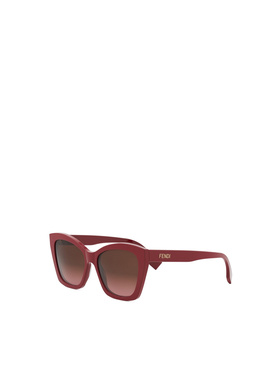 1h可退 FENDI 女士眼镜 FE40151I66F AW2025 红色太阳镜