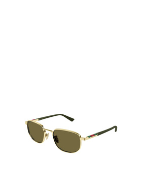 GUCCI 男士眼镜 GG2093S003 SS2026 绿色几何框 古驰太阳镜