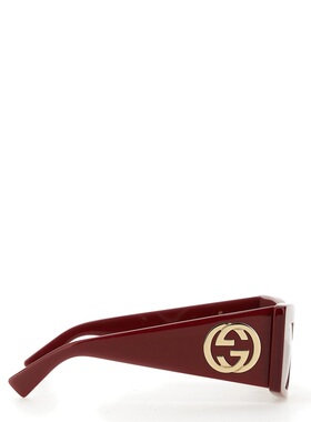 GUCCI 女士眼镜 819535J07406060 CO 红色 方框太阳镜