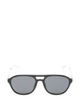 GUCCI 男士眼镜 A000P8J07401012 AW2026 黑色 几何飞行员太阳镜