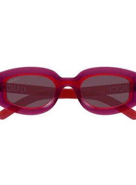 GUCCI 女士眼镜 GG1719S004 SS2025 红色 几何框【付后1h可退】
