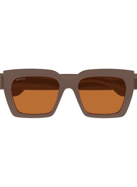GUCCI 女士眼镜 GG1689S003 SS2025 古驰 棕色全框太阳镜配饰