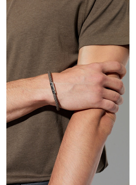 TOM FORD 男士手链手镯 JM026ALE009STBG AW2026 棕色