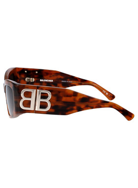 1h可退 BALENCIAGA 女士眼镜 BB0321S003 CO 黑色 猫眼镜框太阳镜