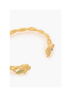 1h可退 潮奢 ZIMMERMANN 女士 镀金水晶手镯 5471S24GOLDGREEN