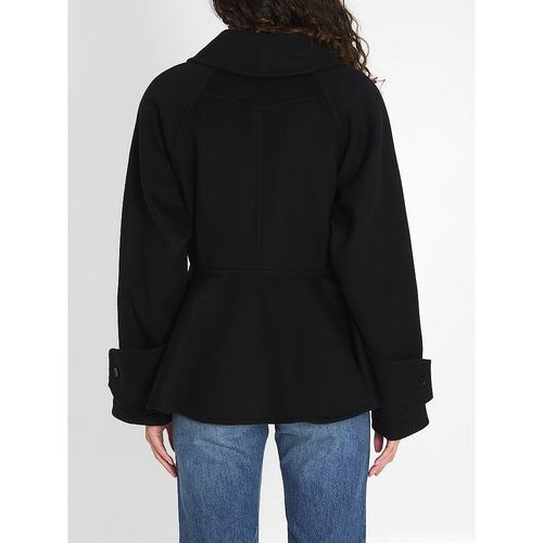 香港直邮CHLOÉ 女士大衣 CH25WMA70071001 AW2025 黑色 Short coa - 图2