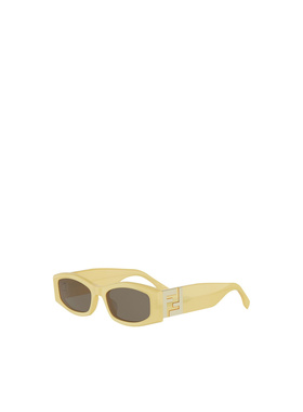 FENDI 女士眼镜 FE40204I39E SS2026 灰色 几何太阳镜