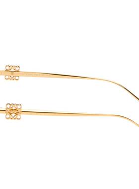 LOEWE 罗意威 女士 金色 Oversize Square Retro Titanium 眼镜 L