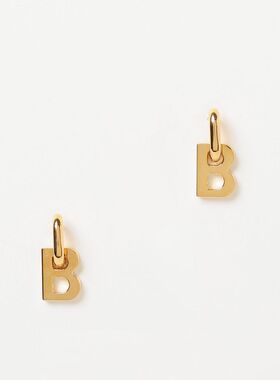 BALENCIAGA 女士项链 655286TZ99G0027 CO 金色 B-logo XS earrin