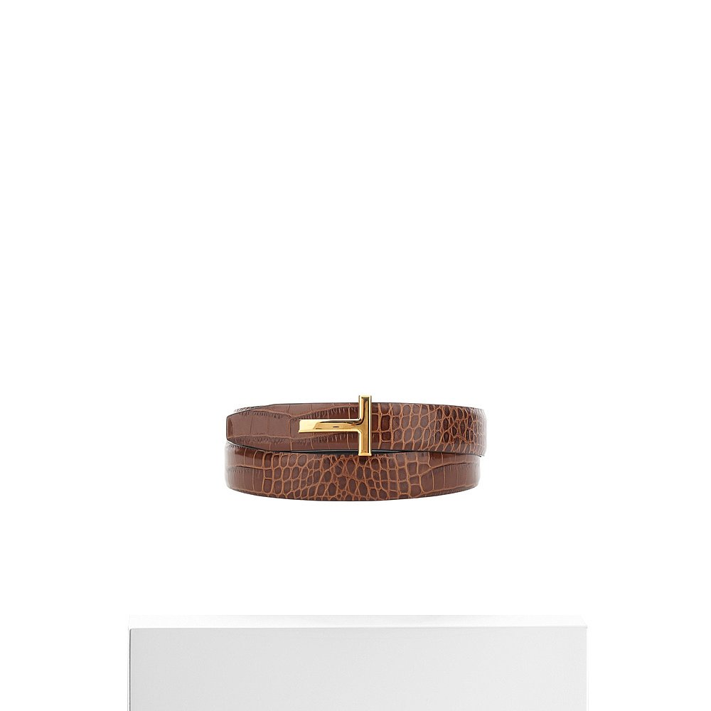 1h可退 TOM FORD 男士腰带 TB224LCL439GEBNBROWN SS2026 - 图3