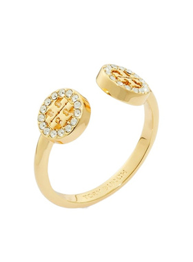 TORY BURCH 女士戒指 160180783 AW2024 黄色 Miller Pave开口戒