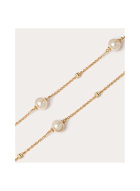 VALENTINO 女士项链 WJ0W72QVSY49 CO 黄色VLOGO徽标 水晶项链