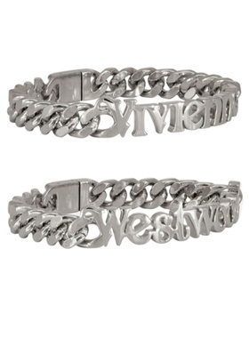 VIVIENNE WESTWOOD 男士手链手镯 6102026L02P157PLATINUMBLACKPA