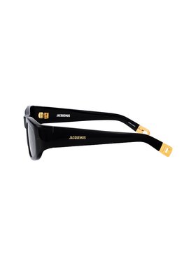JACQUEMUS 女士太阳镜 JAC2C1SUN01 SS2025 黑色 Pilota Sunglass