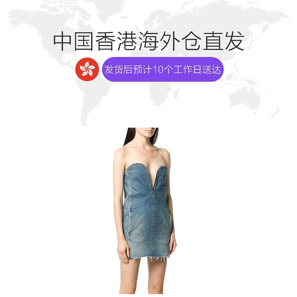 香港直邮圣罗兰女士花朵边牛仔裙 天猫国际香港直购半身裙