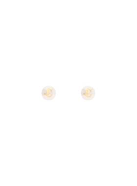 1h可退 JIMMY CHOO 女士项链 JCPEARLSTUDSDXQGOLDW CO 白色