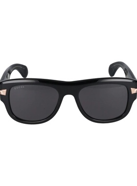 GUCCI 男士太阳镜 GG1517S001 AW2024 黑色 logo标识太阳镜古驰