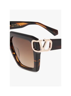 VALENTINO 男士太阳镜 VLS107B5500 SS2023 棕色 徽标太阳镜