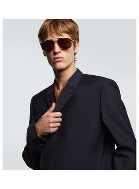 1h可退 潮奢 Gucci 古驰 男士 织物方框太阳眼镜