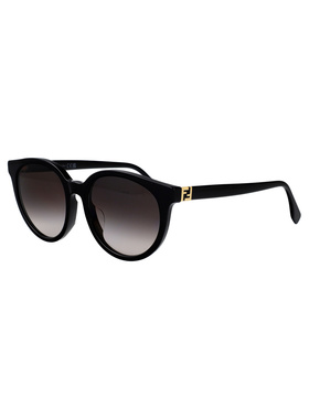 FENDI 女士太阳镜 FE40208F01F SS2026 黑色 几何框太阳镜