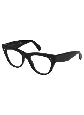 CELINE 女士太阳镜 CL5003IN001BLACK AW2025 黑色 徽标猫眼框平