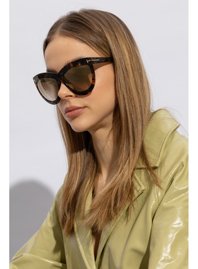1h可退 TOM FORD 女士太阳镜 FT111205953G CO 棕色配饰