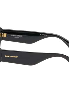 Saint Laurent 圣罗兰 男士 黑色 SL 869 Logo 太阳镜 SL869001BL