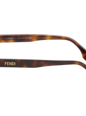 Fendi 芬迪 女士 棕色 Lettering 太阳镜 FE40209I5152EDARKHAVAN